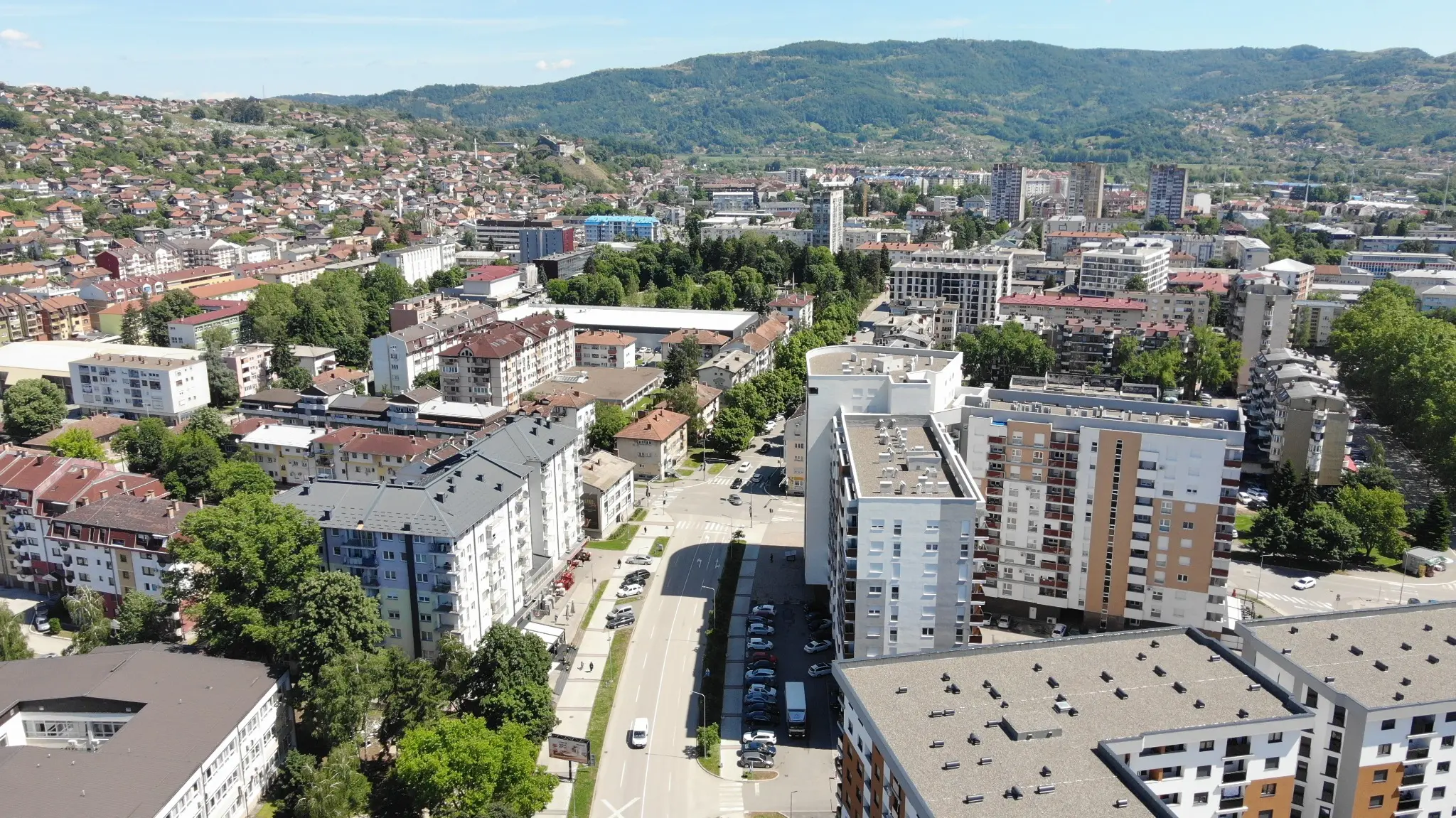 Panoramski pogled na Grad Doboj